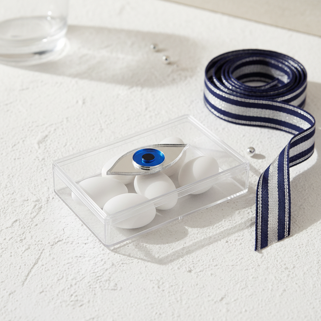 Plexi Box “Evil Eye Mirror” – Παραλληλόγραμμο διακοσμητικό κουτί με μάτι