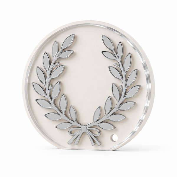 Luxury Laurel Wreath | Layered Plexiglass Favor Element