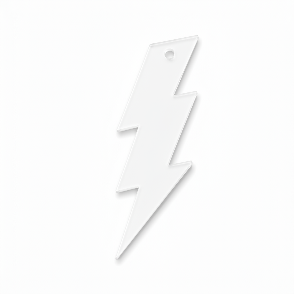 Διακοσμητικό στοιχείο αστραπή 6 cm από MDF, plexiglass και ακρυλικό καθρέφτη με τρύπα για γούρια, λαμπάδες, μπομπονιέρες και DIY κατασκευές | So Cute Cut