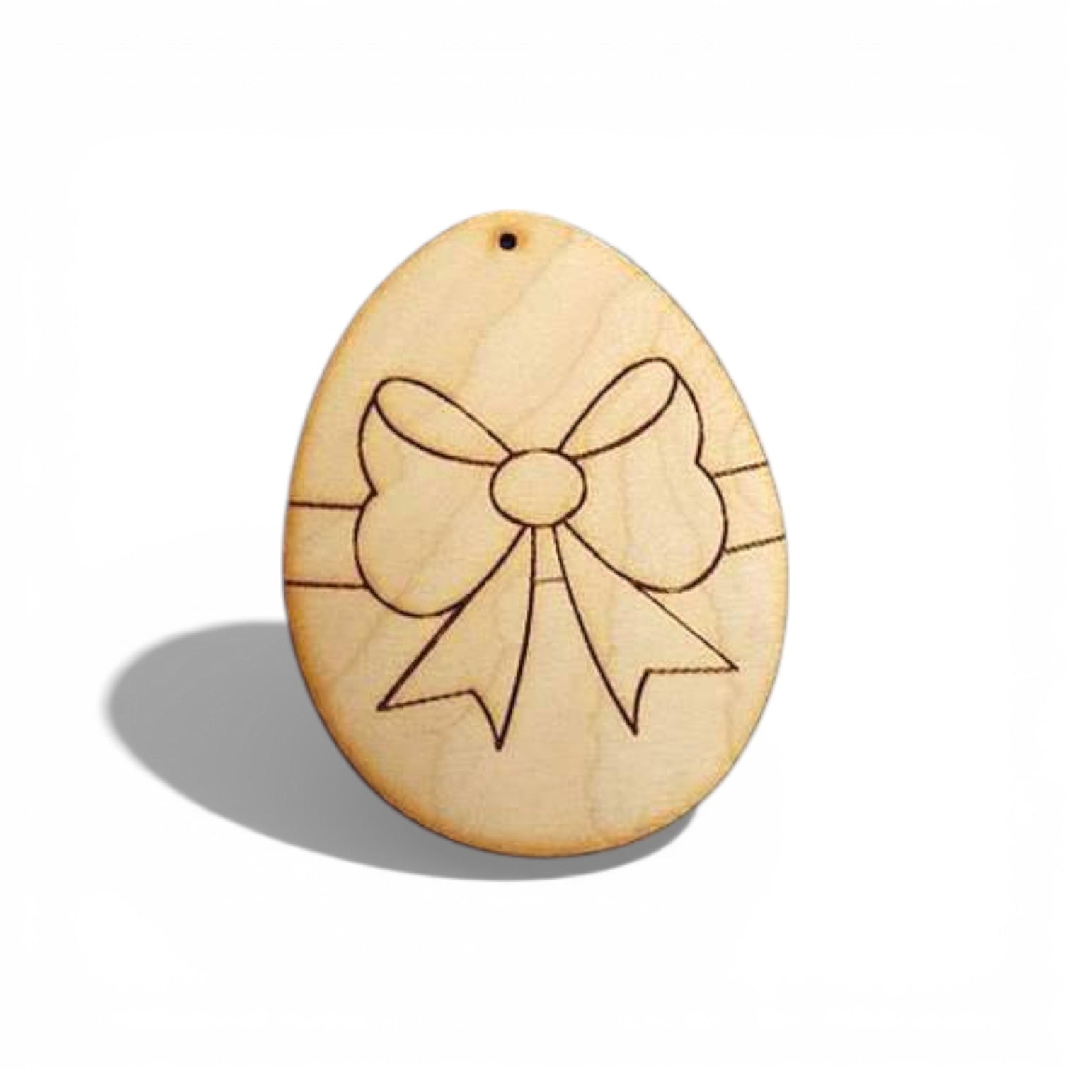Ξύλινο αυγό από κόντρα πλακέ με χάραξη φιόγκου laser cut So Cute Cut