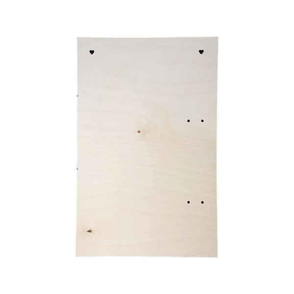 Ξύλινη ορθογώνια πλάτη για λαμπάδα με τρύπες 28 cm x 18 cm