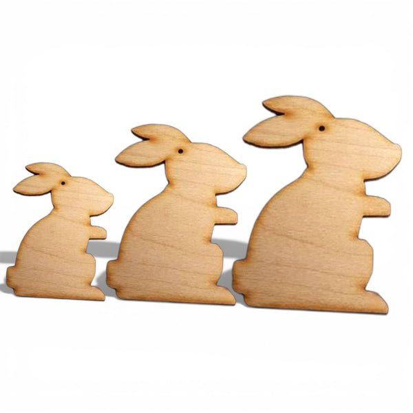 Ξύλινο διακοσμητικό στοιχείο λαγού με τρύπα - So Cute Cut