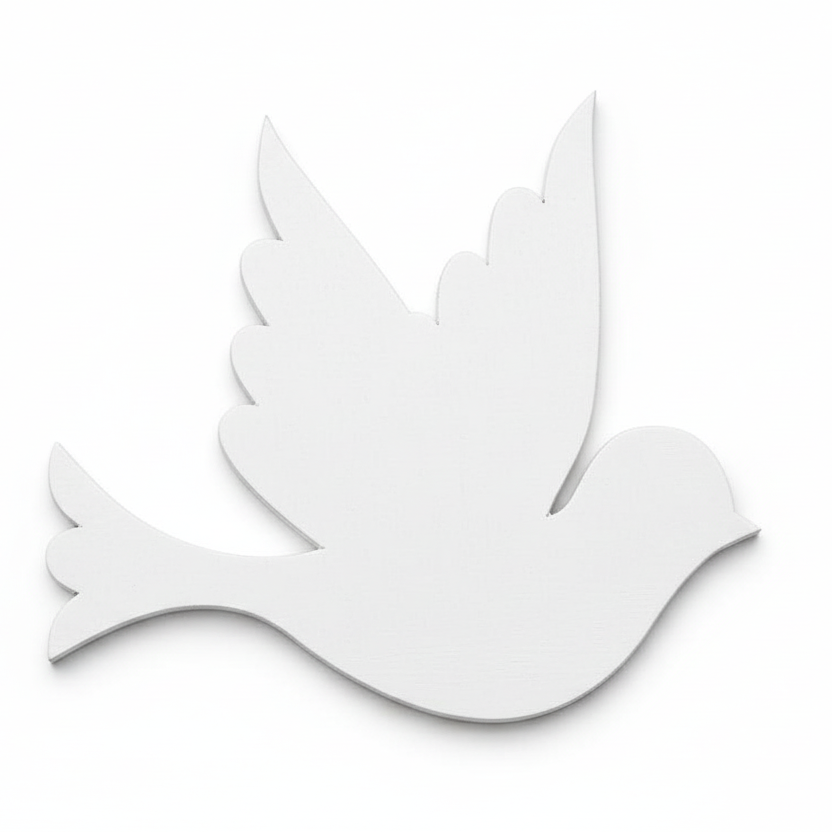 Ξύλινο διακοσμητικό στοιχείο περιστέρι από mdf 3 mm So Cute Cut