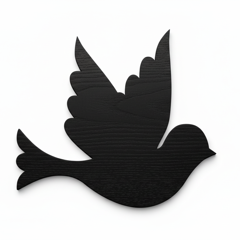 Ξύλινο διακοσμητικό στοιχείο περιστέρι από mdf 3 mm So Cute Cut