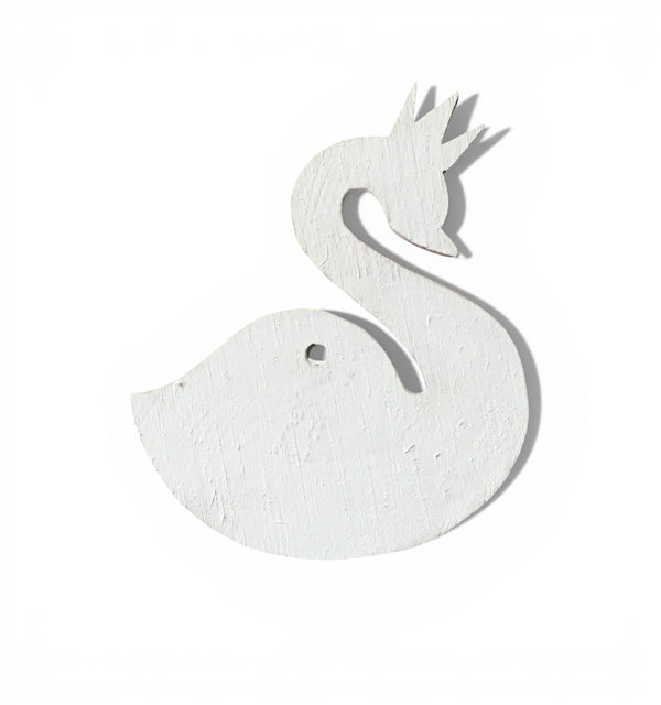Ξύλινος κύκνος με στέμμα από MDF 3mm σε φυσικό ή λευκό χρώμα So Cute Cut