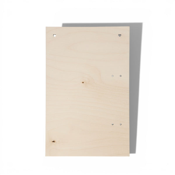 Ξύλινη ορθογώνια πλάτη για λαμπάδα με τρύπες 39,5 cm x 25,5 cm - So Cute Cut