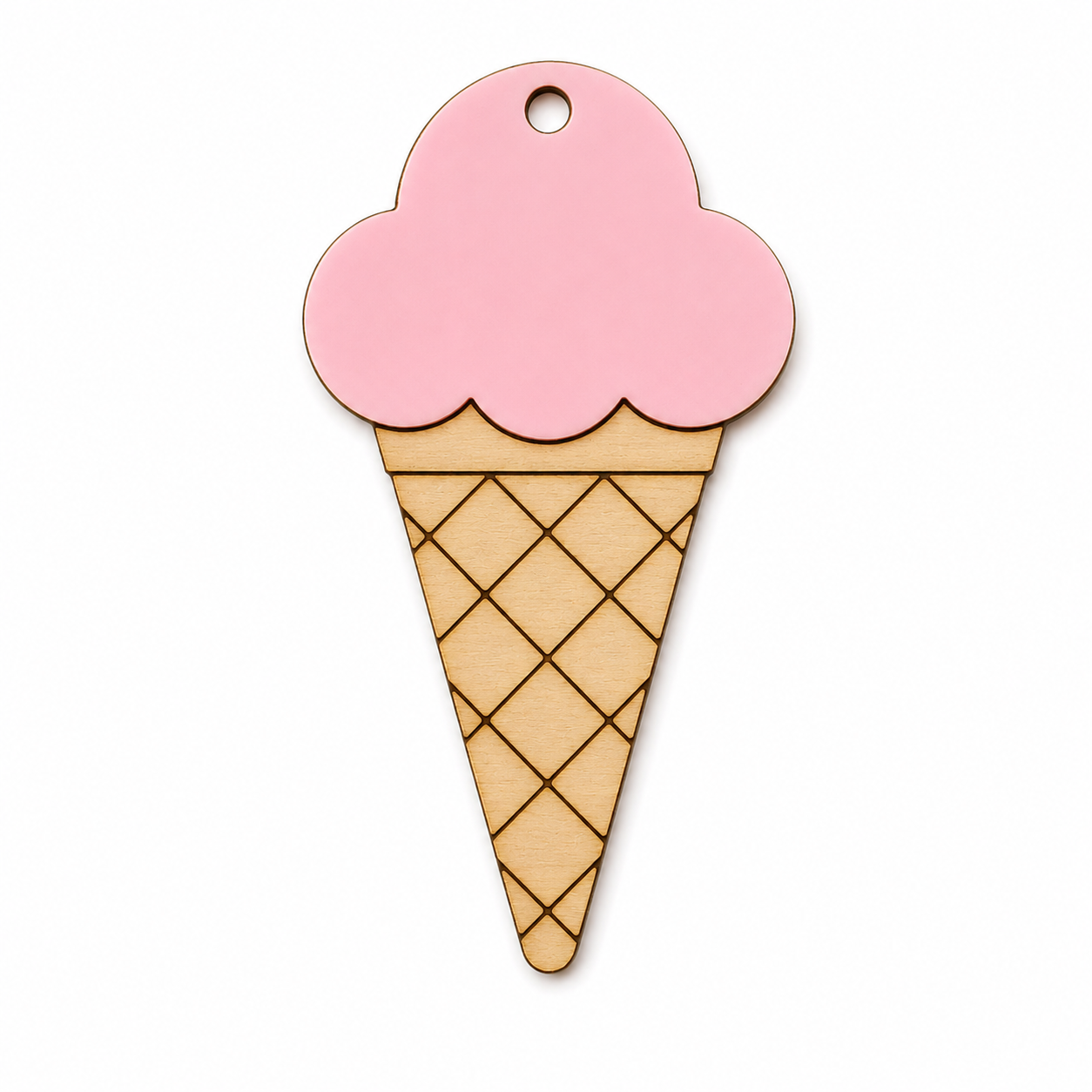 Sweet Ice Cream Διακοσμητικό Παγωτό από Σημύδα & Πλεξιγκλάς | DIY Summer Charm