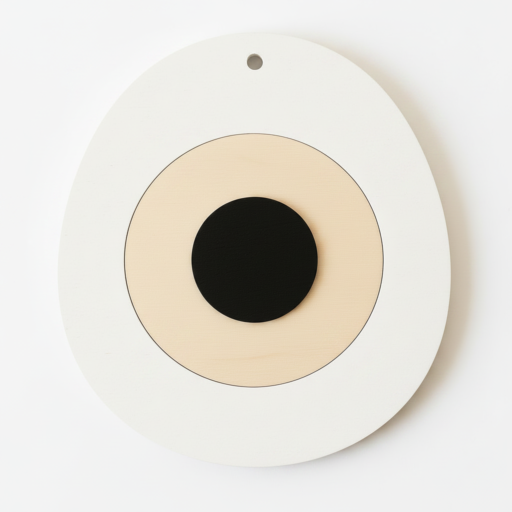 Μάτι Minimal | Ξύλινο Διακοσμητικό Στοιχείο για DIY Δημιουργίες, σε συσκευασία 3 τεμαχίων