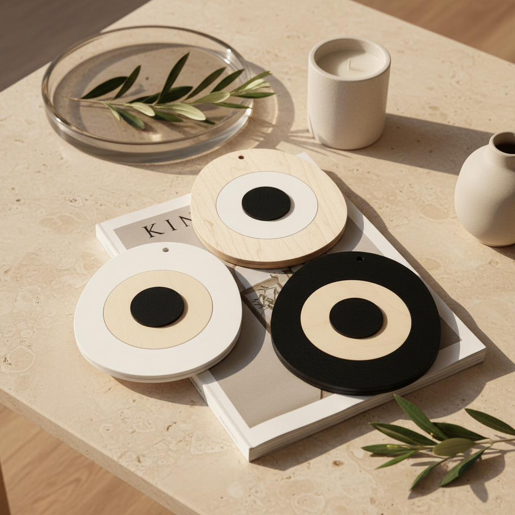 Μάτι Minimal | Ξύλινο Διακοσμητικό Στοιχείο για DIY Δημιουργίες, σε συσκευασία 3 τεμαχίων
