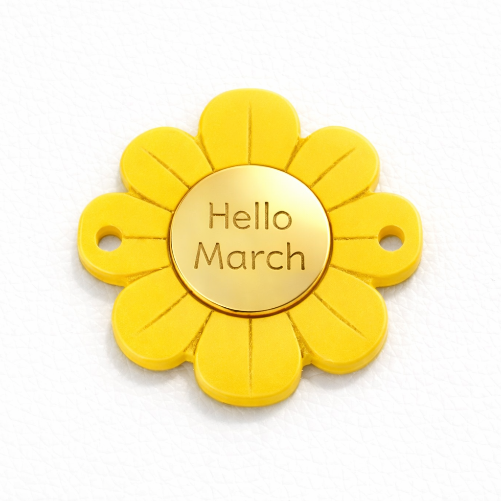 Μαργαρίτα Hello March από πλέξιγκλας με χρυσό καθρέφτη 3 cm So Cute Cut