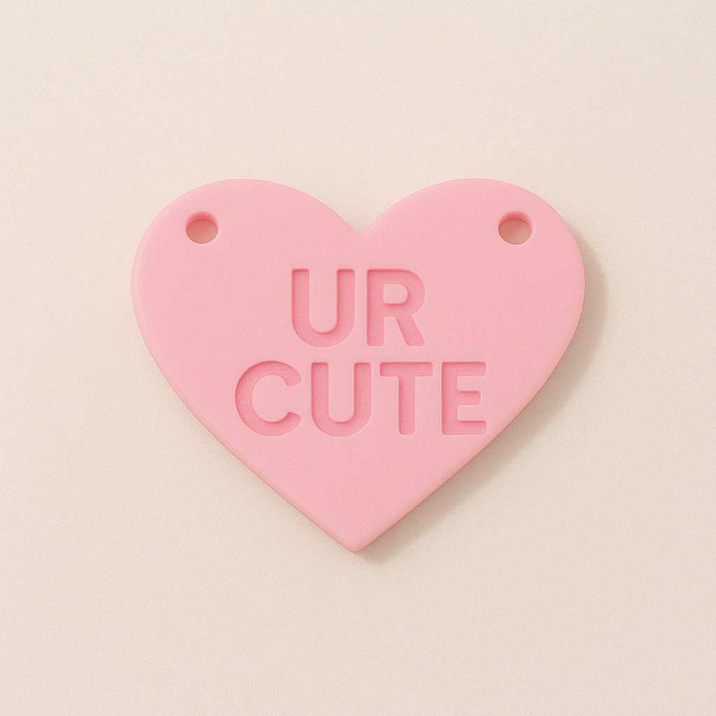 Candy Hearts – Παστέλ Καρδιές Plexiglass με Χάραξη (4 Μεγέθη · 9 Μηνύματα)