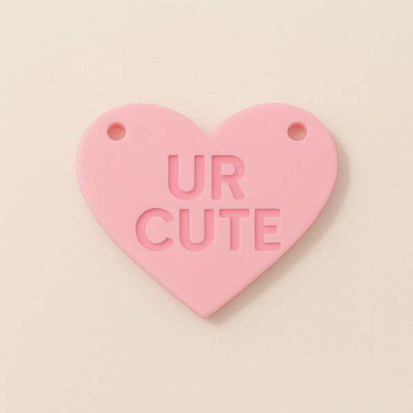 Candy Hearts – Παστέλ Καρδιές Plexiglass με Χάραξη (4 Μεγέθη · 9 Μηνύματα)