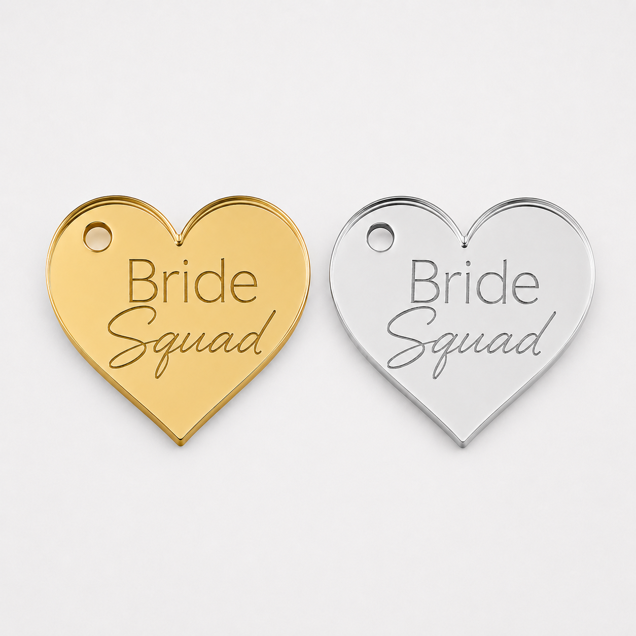 Καρδιά Bachelorette Collection από Πλεξιγκλάς Καθρέφτη, συσκευασία 10 τεμαχίων