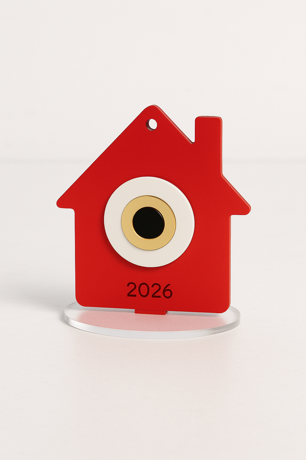 Γούρι “Σπίτι 2026” με Μάτι – Plexiglass Κρεμαστό & Επιτραπέζιο σε 4 χρώματα