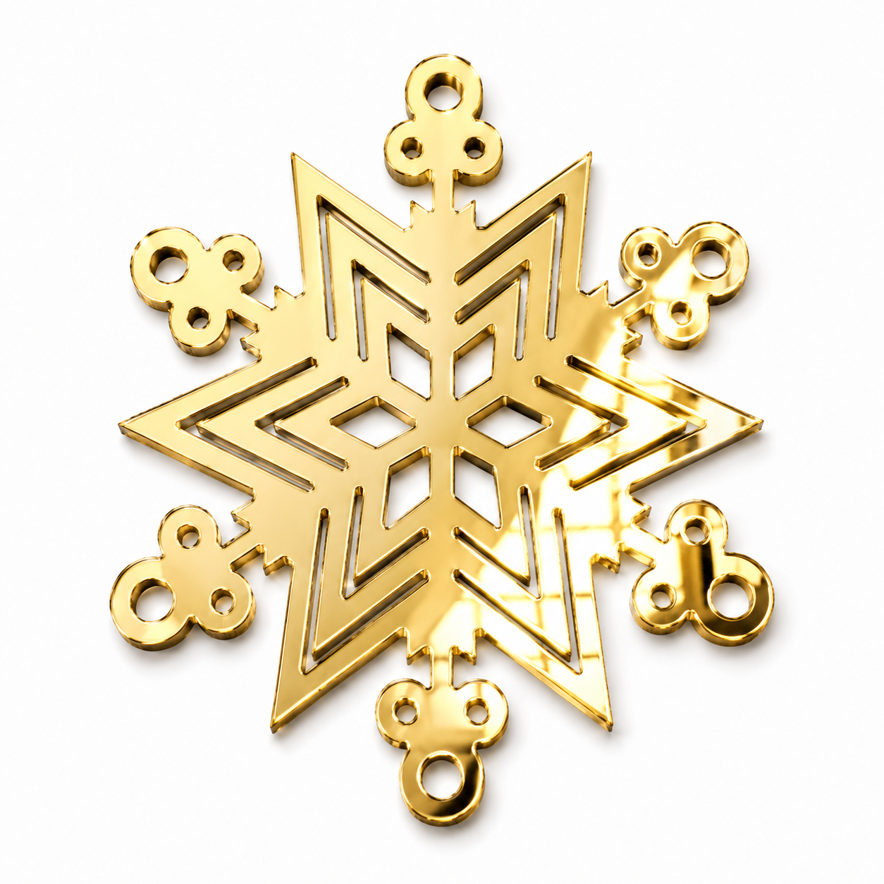Arctic Star | Γεωμετρική Νιφάδα Χιονιού Laser Cut