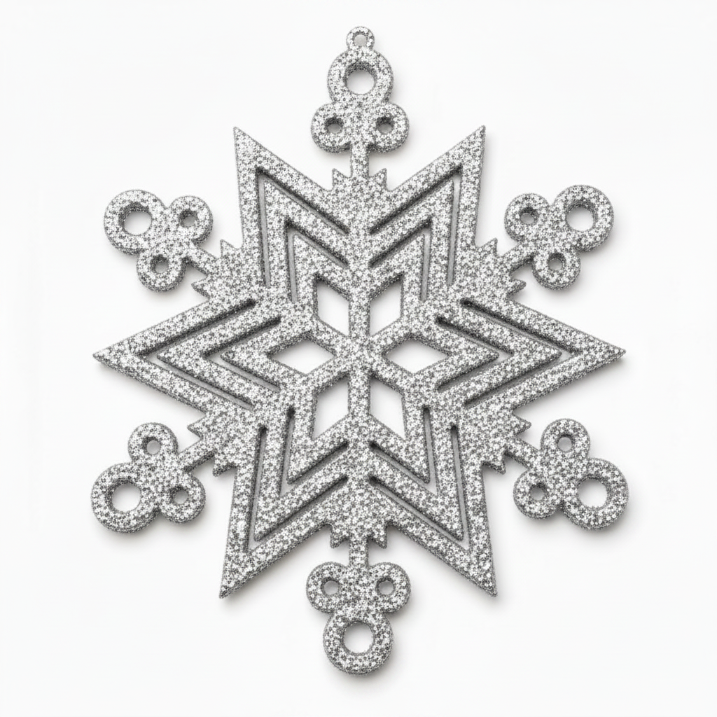 Arctic Star | Γεωμετρική Νιφάδα Χιονιού Laser Cut
