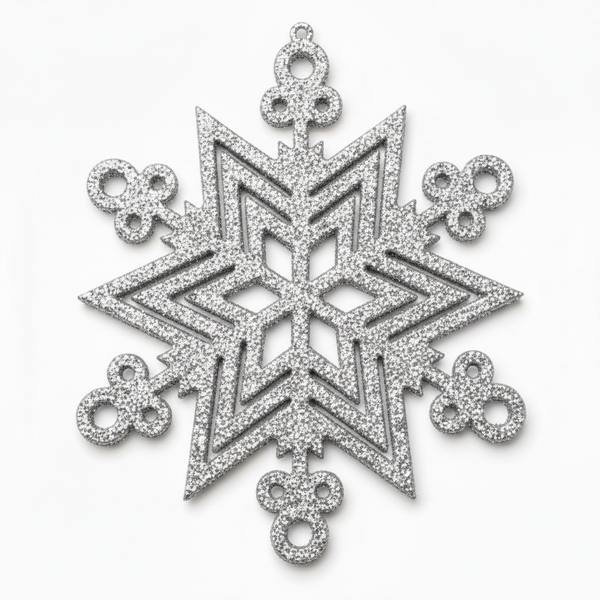 Arctic Star | Γεωμετρική Νιφάδα Χιονιού Laser Cut