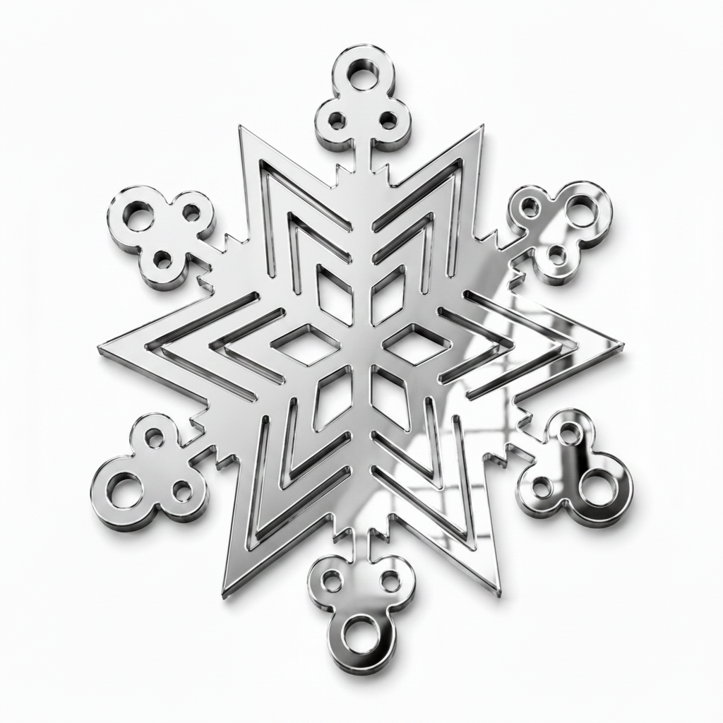 Arctic Star | Γεωμετρική Νιφάδα Χιονιού Laser Cut