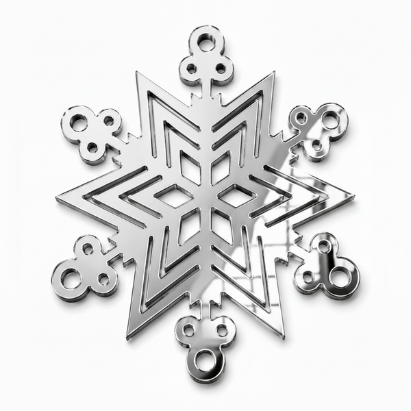 Arctic Star | Γεωμετρική Νιφάδα Χιονιού Laser Cut