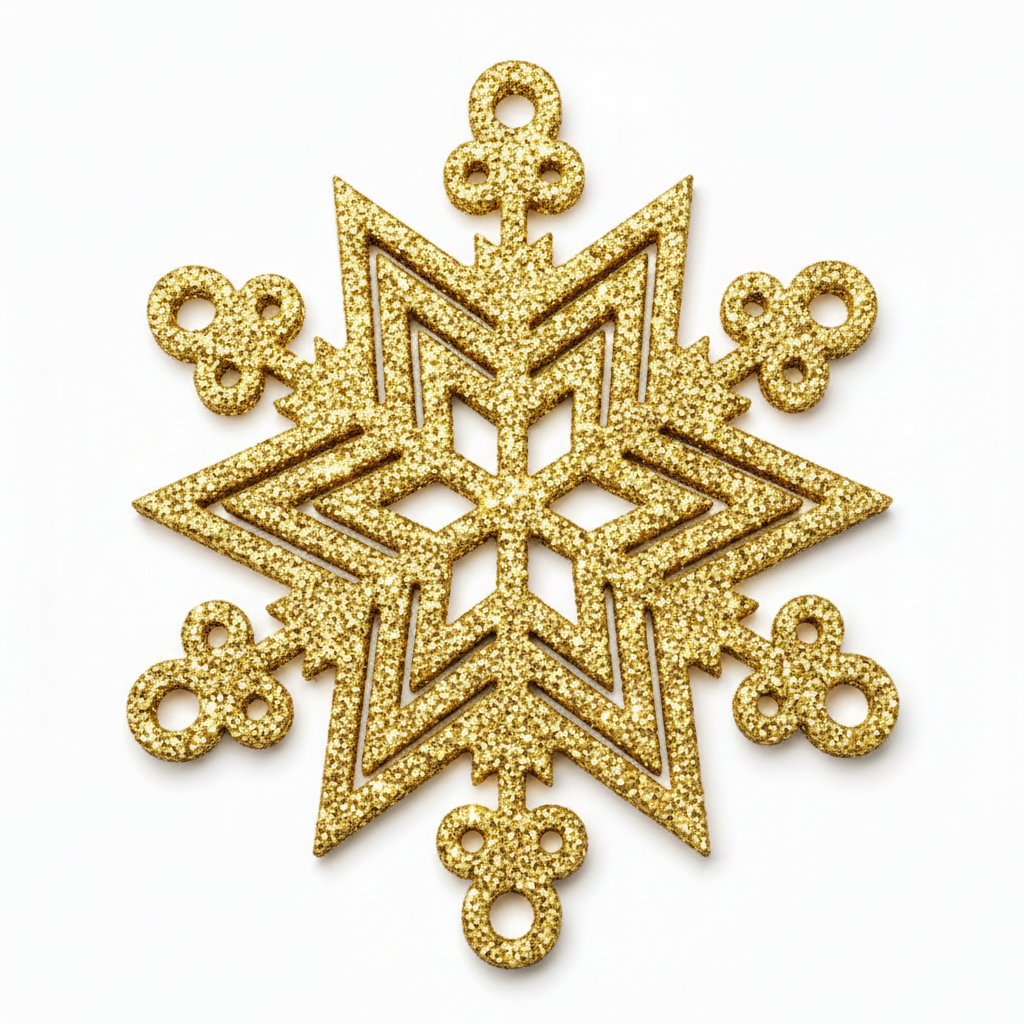 Arctic Star | Γεωμετρική Νιφάδα Χιονιού Laser Cut