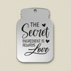Tag “The Secret Ingredient is Always Love” – Βαζάκι από Χρυσό Καθρέφτη, σετ 5 τεμαχίων  💛