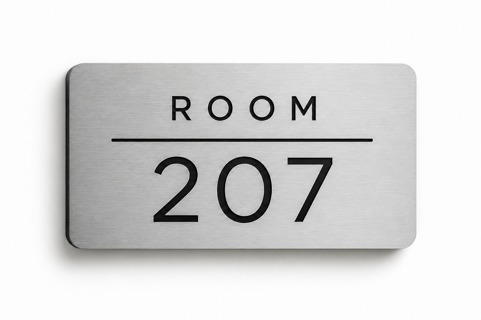 Modern Rectangle Room Number Sign
