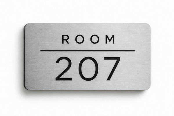 Modern Rectangle Room Number Sign