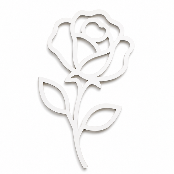 Rose Minimal | Laser Cut Σιλουέτα Τριαντάφυλλο