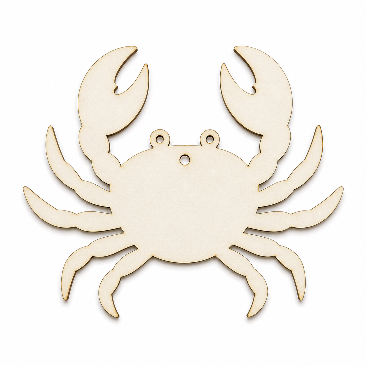 Laser cut καβούρι με τρύπα για κρέμασμα από MDF και πλεξιγκλάς για DIY κατασκευές, μπομπονιέρες, λαμπάδες και μπρελόκ σε λευκό φόντο – So Cute Cut