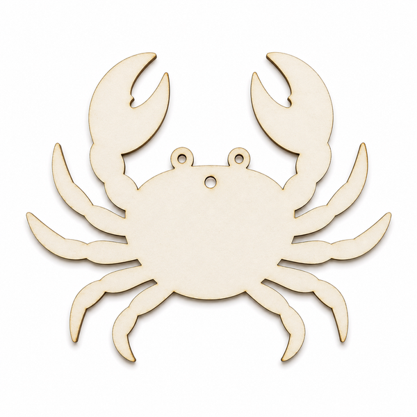 Laser cut καβούρι με τρύπα για κρέμασμα από MDF και πλεξιγκλάς για DIY κατασκευές, μπομπονιέρες, λαμπάδες και μπρελόκ σε λευκό φόντο – So Cute Cut