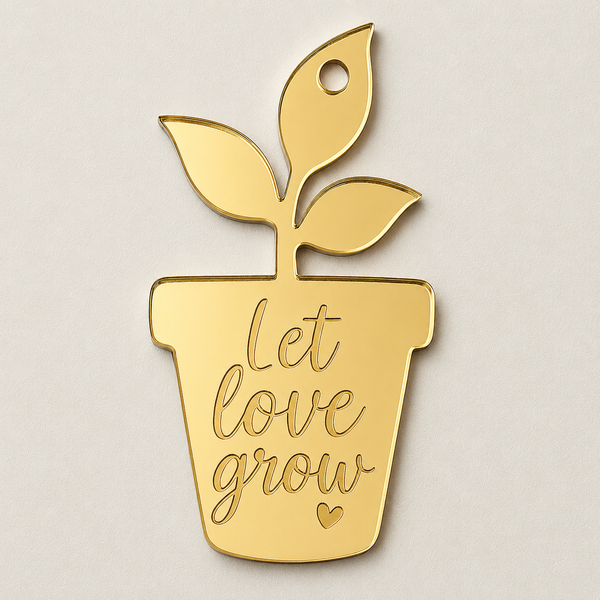 “Let Love Grow” – Γλαστράκι  από Καθρέφτη, σετ 5 τεμαχίων