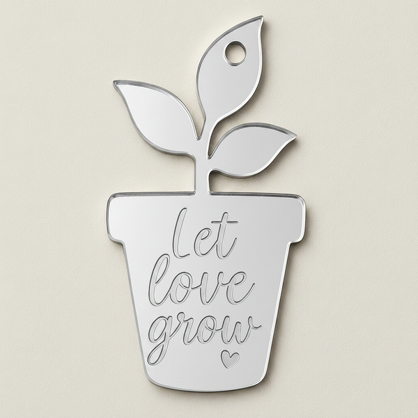 “Let Love Grow” – Γλαστράκι  από Καθρέφτη, σετ 5 τεμαχίων