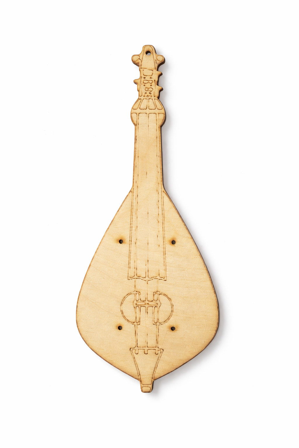 Ξύλινη πλάτη λαμπάδας Κρητική Λύρα