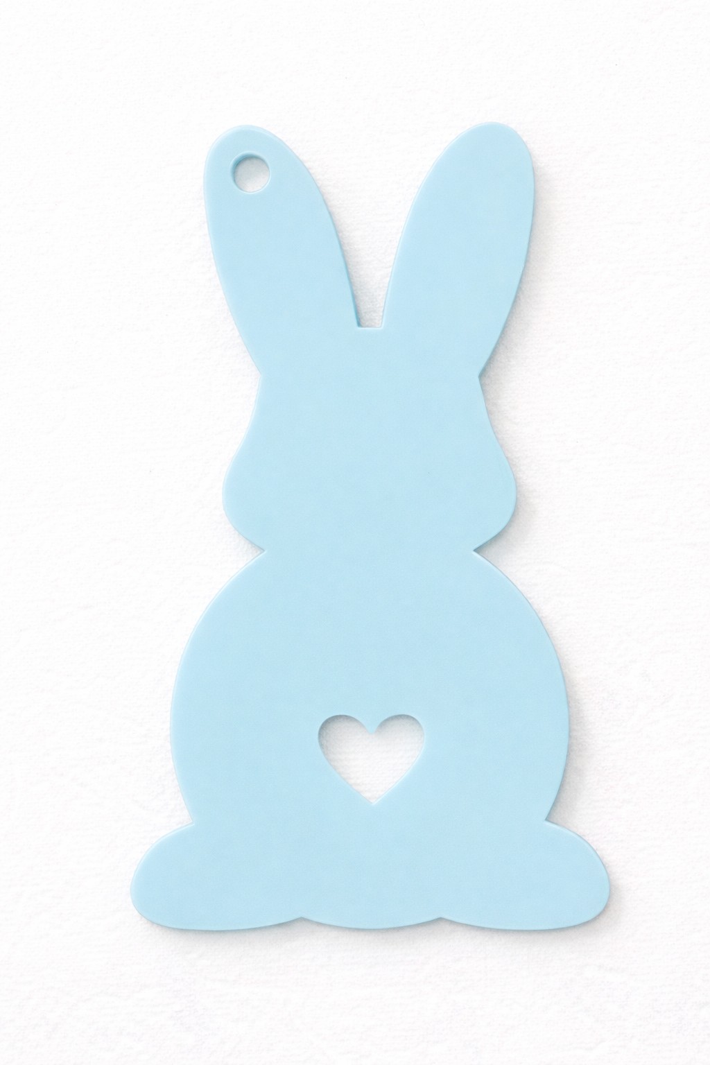 Κρεμαστό κουνελάκι πλεξιγκλάς 10 εκ με cut-out καρδιά σε διάφορα χρώματα – So Cute Cut