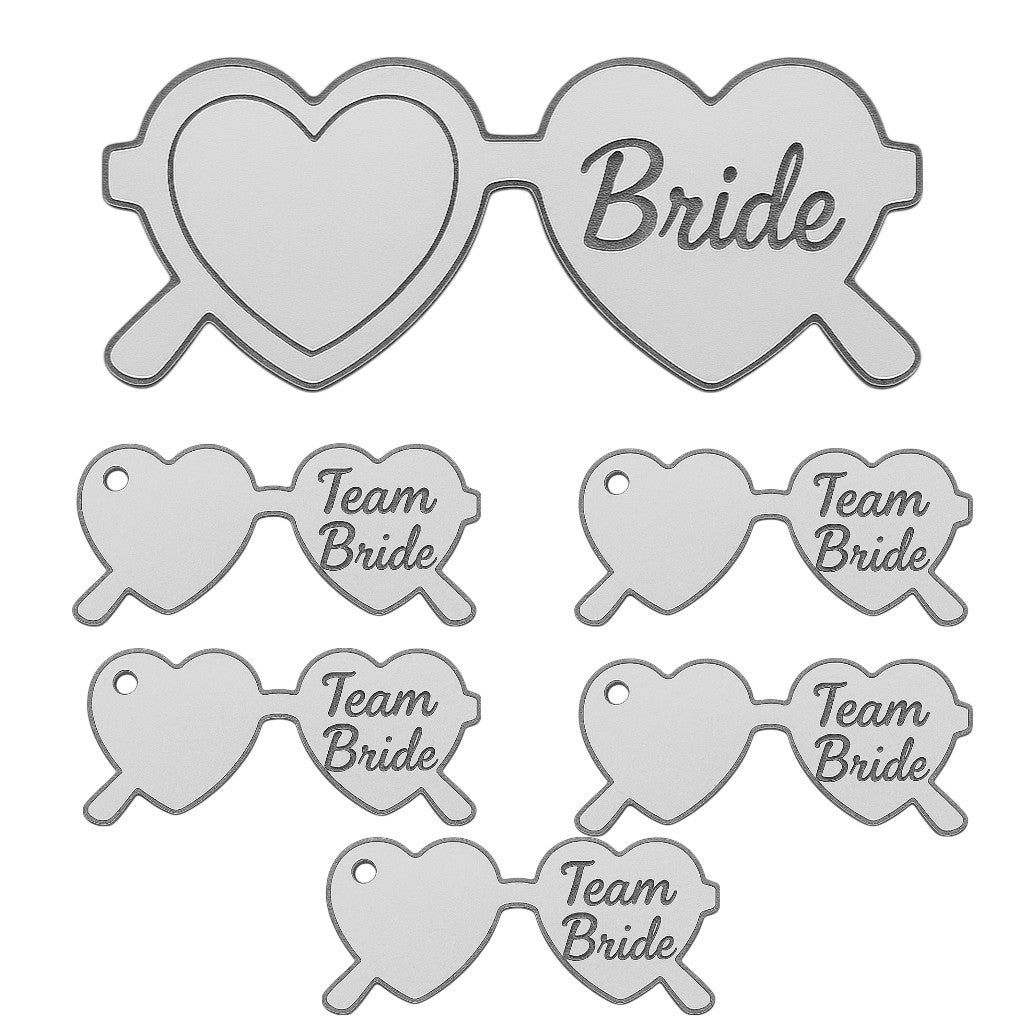 Σετ “Heart Sunnies – Bride & Team Bride” 😎💛