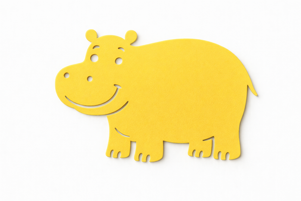 Hugo the Hippo - Ιπποπόταμος από πλεξιγκλάς 10cm σε συσκευασία 3 τμχ