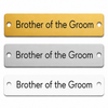 Ορθογώνιο Στοιχείο Βραχιολιού Bachelor & Groom Party – Χρυσό Ματ, Ασημί Ματ & Λευκό Plexiglass | 10 Τεμ.