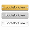 Ορθογώνιο Στοιχείο Βραχιολιού Bachelor & Groom Party – Χρυσό Ματ, Ασημί Ματ & Λευκό Plexiglass | 10 Τεμ.