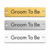 Ορθογώνιο Στοιχείο Βραχιολιού Bachelor & Groom Party – Χρυσό Ματ, Ασημί Ματ & Λευκό Plexiglass | 10 Τεμ.