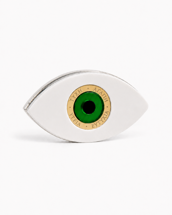 Corporate Eye Wishes 2027 | Εταιρικό Γούρι Μάτι με Χρυσό Καθρέφτη & Επιλογή Λογοτύπου