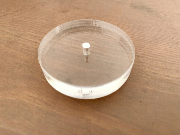 Στρογγυλή βάση 4.5 cm από πλεξιγκλάς με τρύπα σε συσκευασία 10 τεμαχίων - So Cute Cut