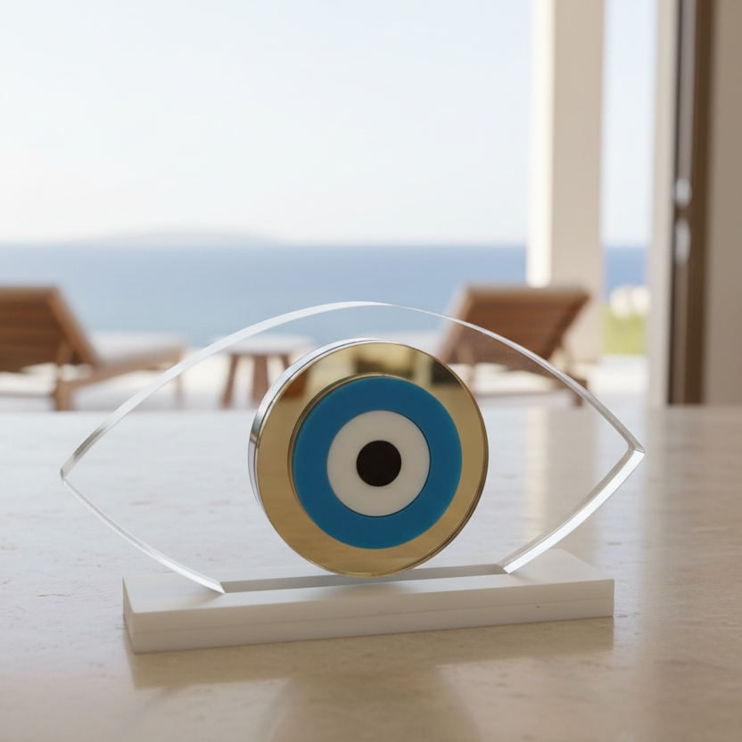 Airy Eye – Επιτραπέζιο Διακοσμητικό Μάτι από Διάφανο Πλεξιγκλάς