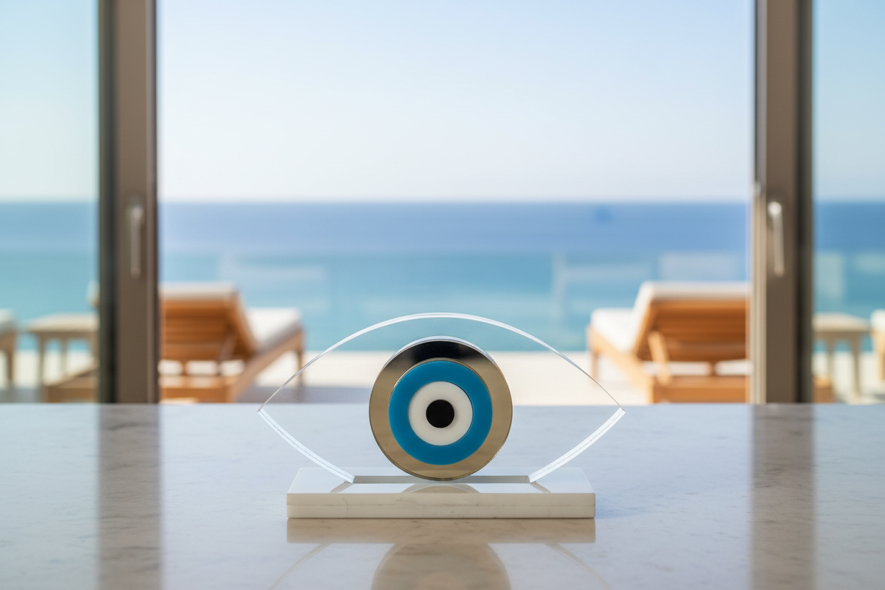 Airy Eye – Επιτραπέζιο Διακοσμητικό Μάτι από Διάφανο Πλεξιγκλάς