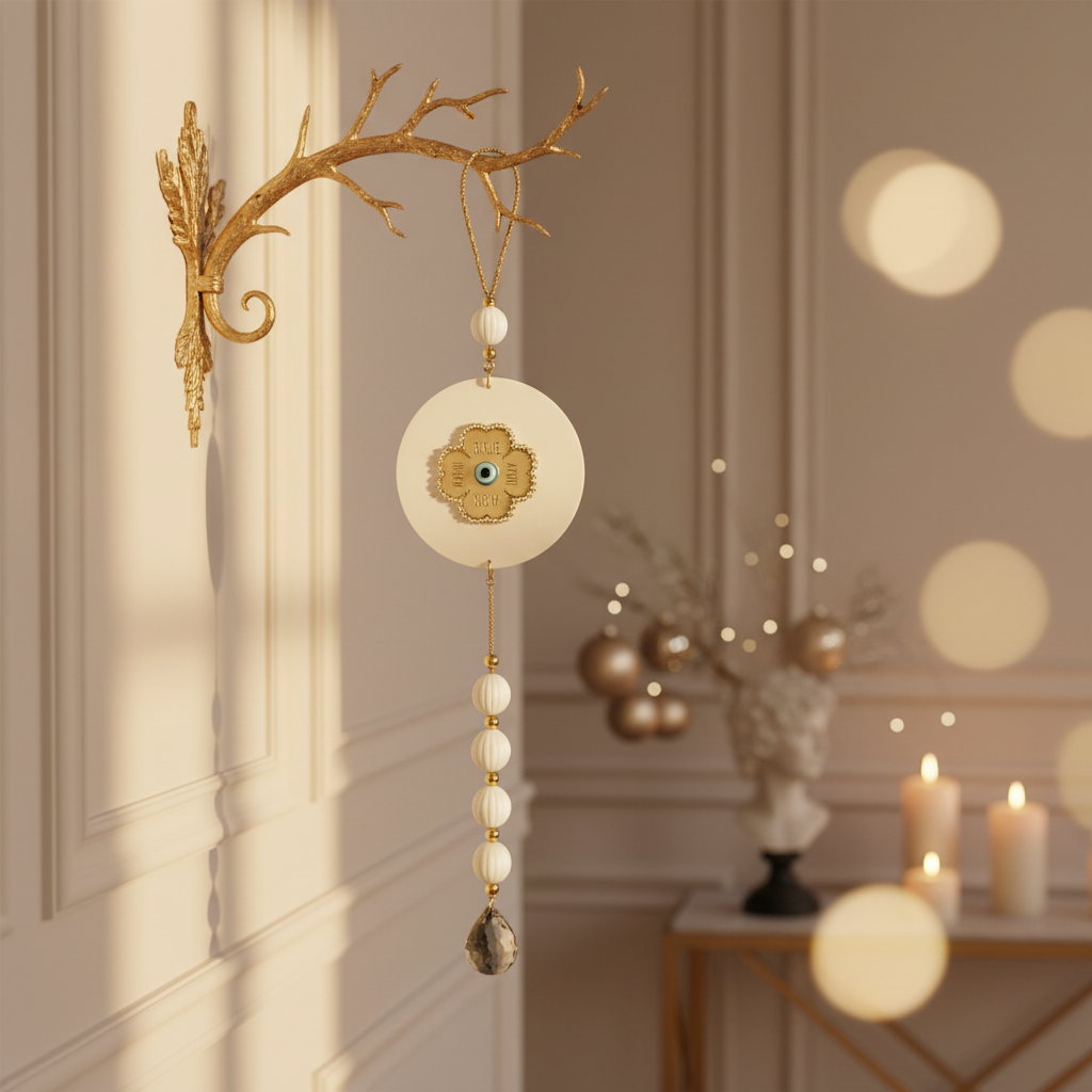 Crystal Clover – Γούρι Τετράφυλλο Τριφύλλι με Κρύσταλλο