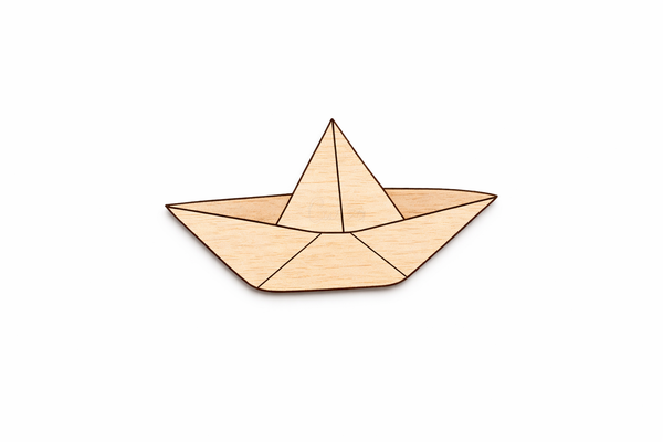 Ξύλινο καραβάκι laser cut από άβαφο κόντρα πλακέ σημύδα και MDF, με εσωτερικές χαράξεις, So Cute Cut