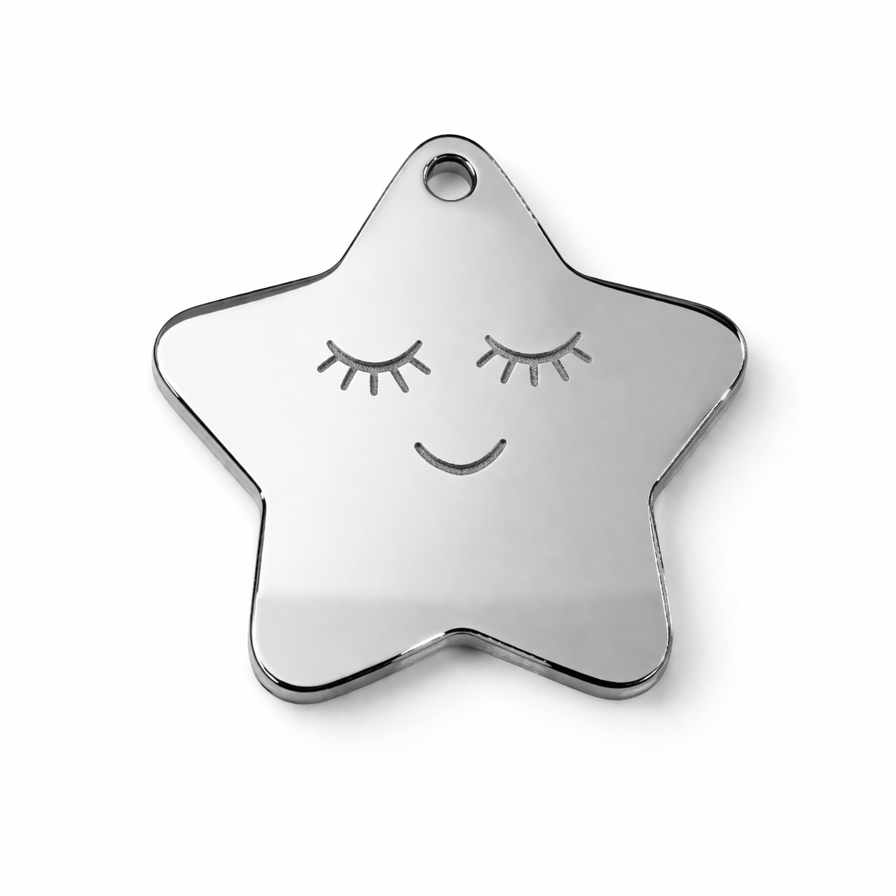 Ακρυλικό Αστεράκι Καθρέφτης με Χάραξη 6cm – Plexiglass Charm