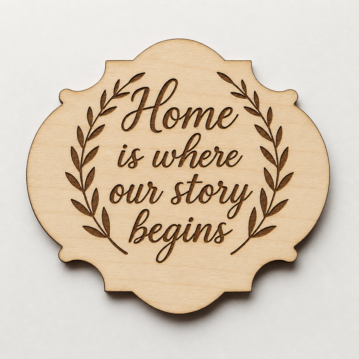 Home is where our story begins – Ξύλινη Πινακίδα Μπομπονιέρας  , σετ 10 τεμαχίων