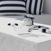 Minimal αυτοστήριζο paper boat 6cm από διάφανο πλεξιγκλάς 10mm με navy ή κόκκινη άγκυρα για μπομπονιέρα βάπτισης by So Cute Cut