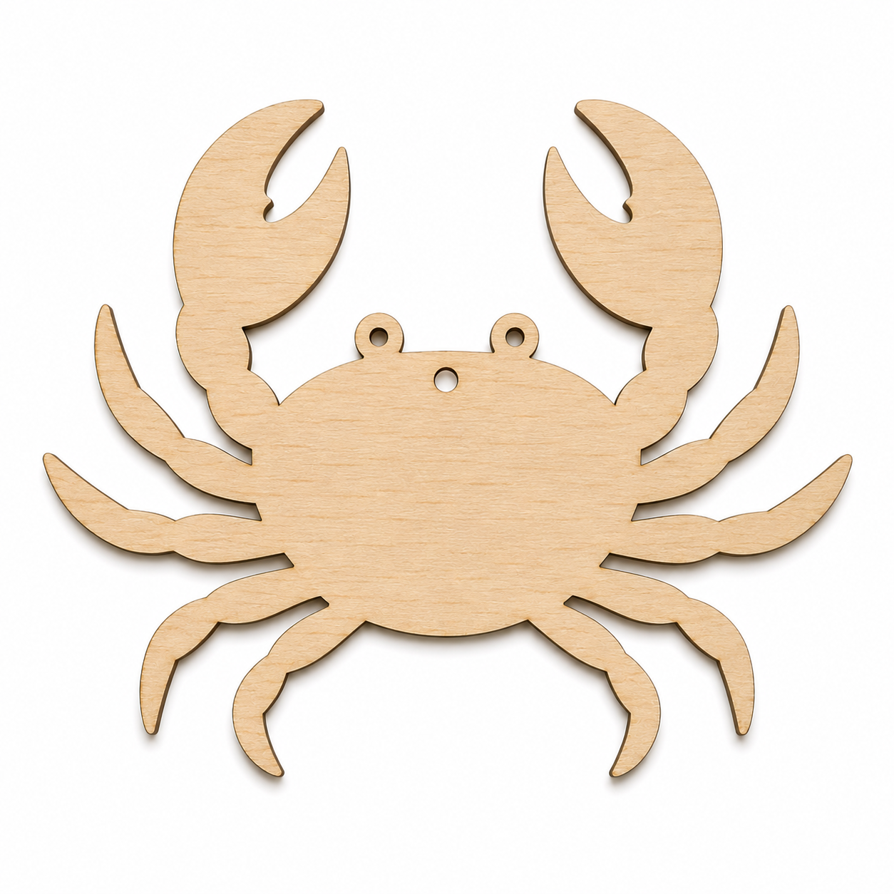 Laser cut καβούρι με τρύπα για κρέμασμα από MDF και πλεξιγκλάς για DIY κατασκευές, μπομπονιέρες, λαμπάδες και μπρελόκ σε λευκό φόντο – So Cute Cut