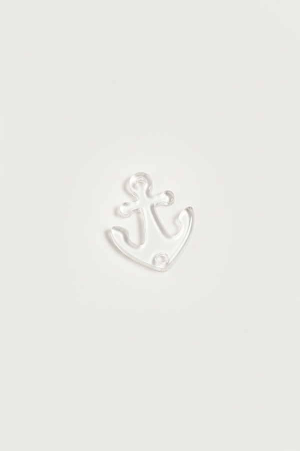 Ακρυλικό πλέξι στοιχείο άγκυρα για μακραμέ 15x20 mm σε συσκευασία 10 τεμαχίων